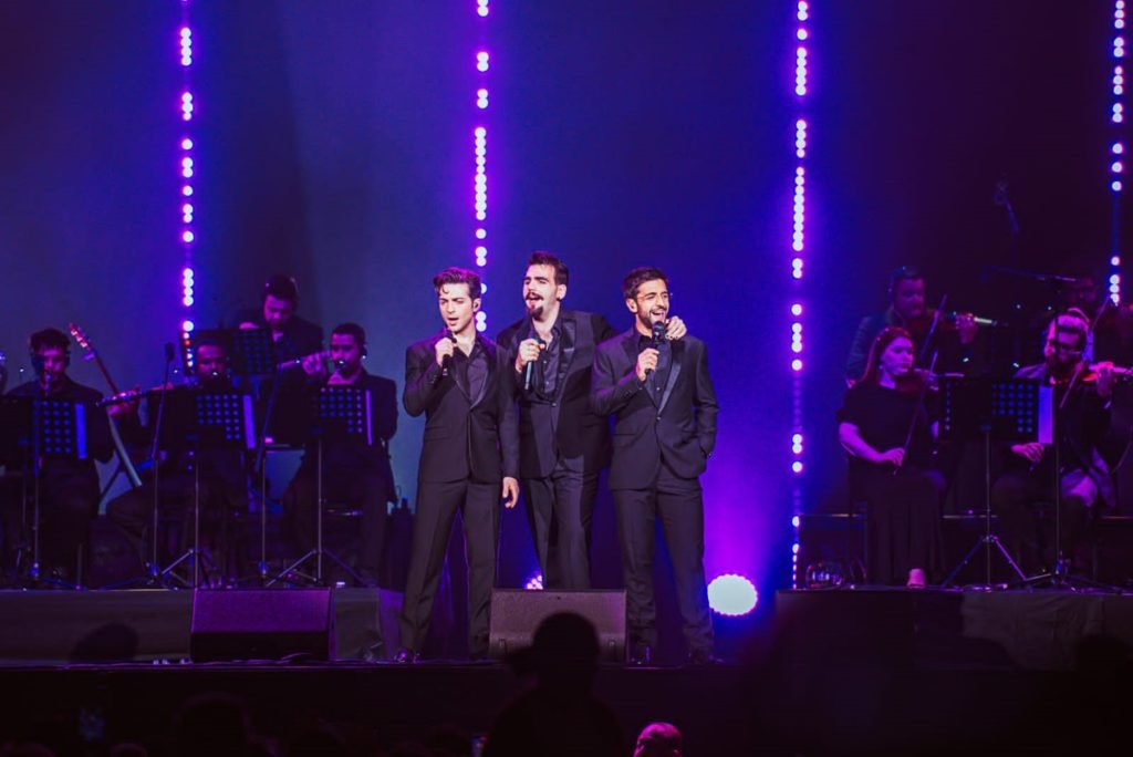 Foto colorida da apresentação do Il Volo em São Paulo - Metrópoles
