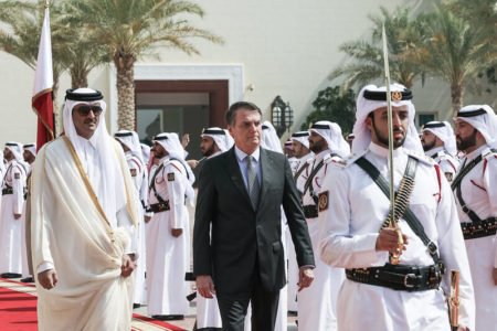 Jair Bolsonaro em viagem ao Oriente Médio em outubro de 2019
