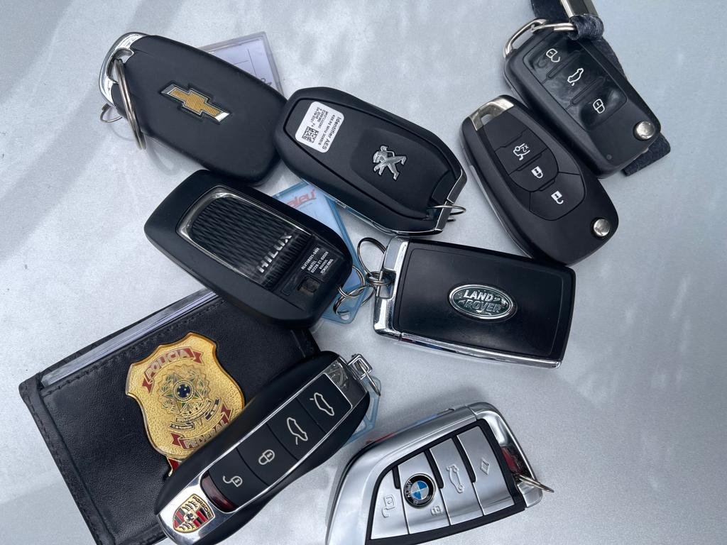 Chaves de carros apreendidos pela PF