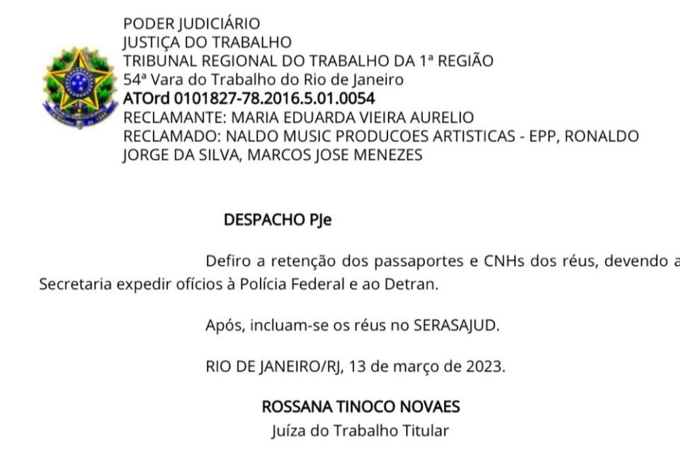 Naldo é pego em outra mentira: Vejam processo que ele diz que é fake