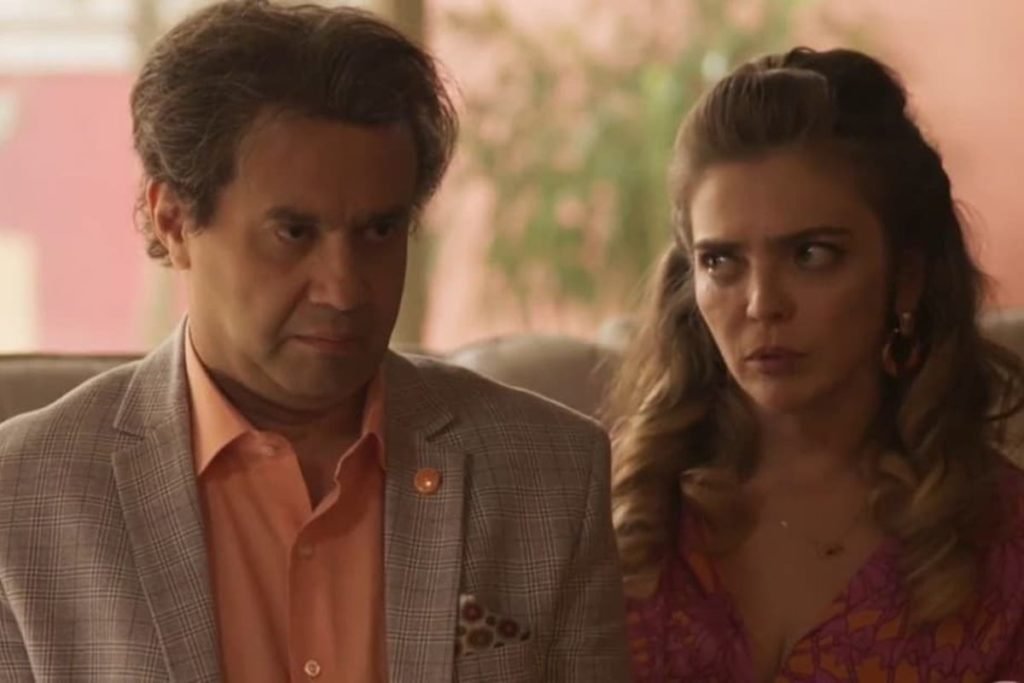 Imagem colorida de Sabá Bodó e Nilvada, personagens da novela Mar do Sertão - Metrópoles