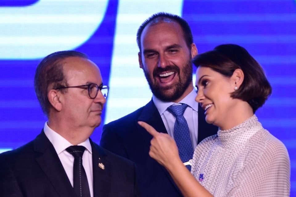Michelle Bolsonaro no lançamento do PL Mulher