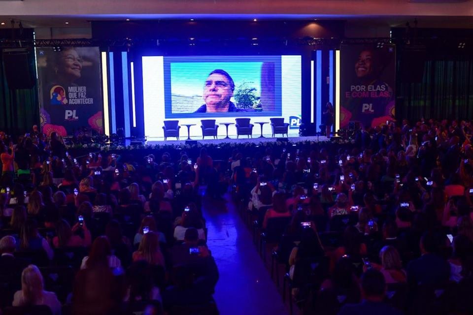 Michelle Bolsonaro no lançamento do PL Mulher