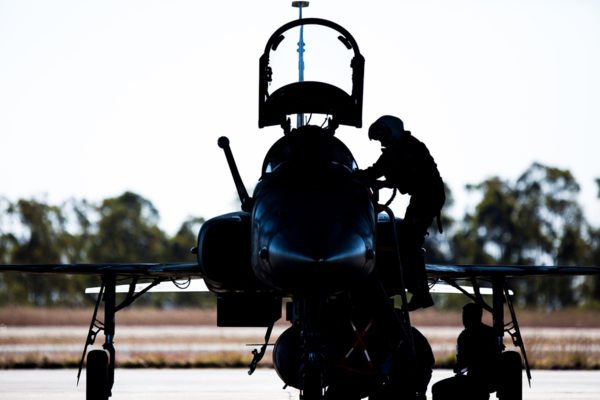 O esquadrão Jaguar de caça da FAB são responsáveis pela defesa aérea do planalto - Base Aérea de Anápolis- FAB - Força Area Brasileira - Metropoles
