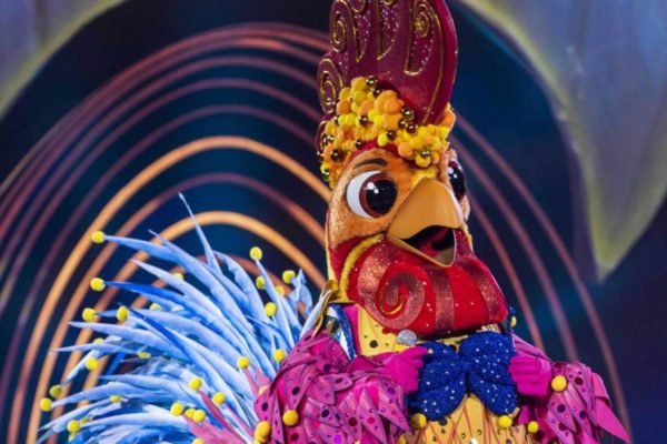 Foto colorida do galo do The Masked Singer Brasil