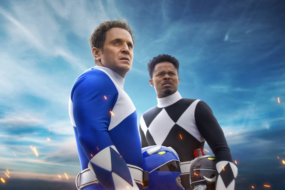 Power Ranger Azul e Power Ranger Preto em filme da Netflix