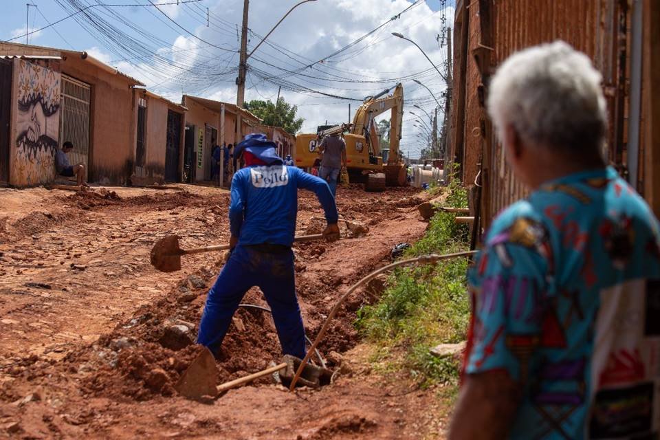 Obras do GDF na comiunidade Fazendinha do Sol Nascente