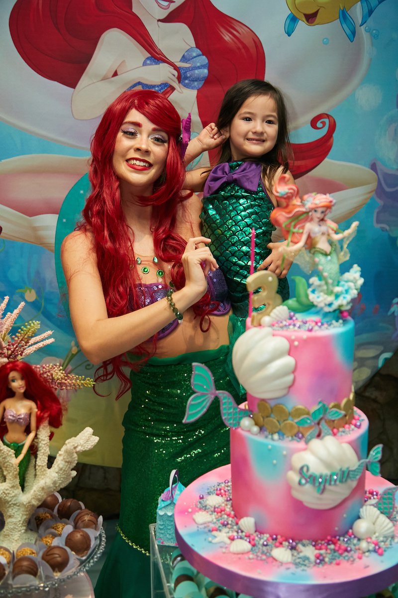 Julia Sayuri celebra 3 anos com festa inspirada na Pequena Sereia