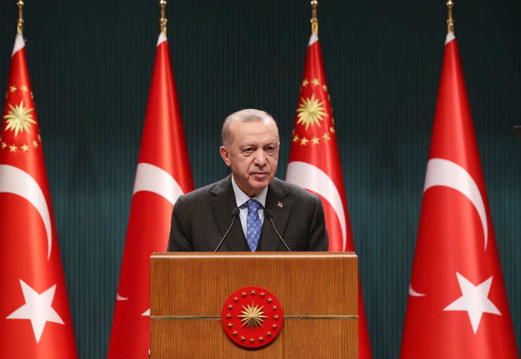 Imagem colorida mostra Erdogan, presidente da Turquia - Metrópoles