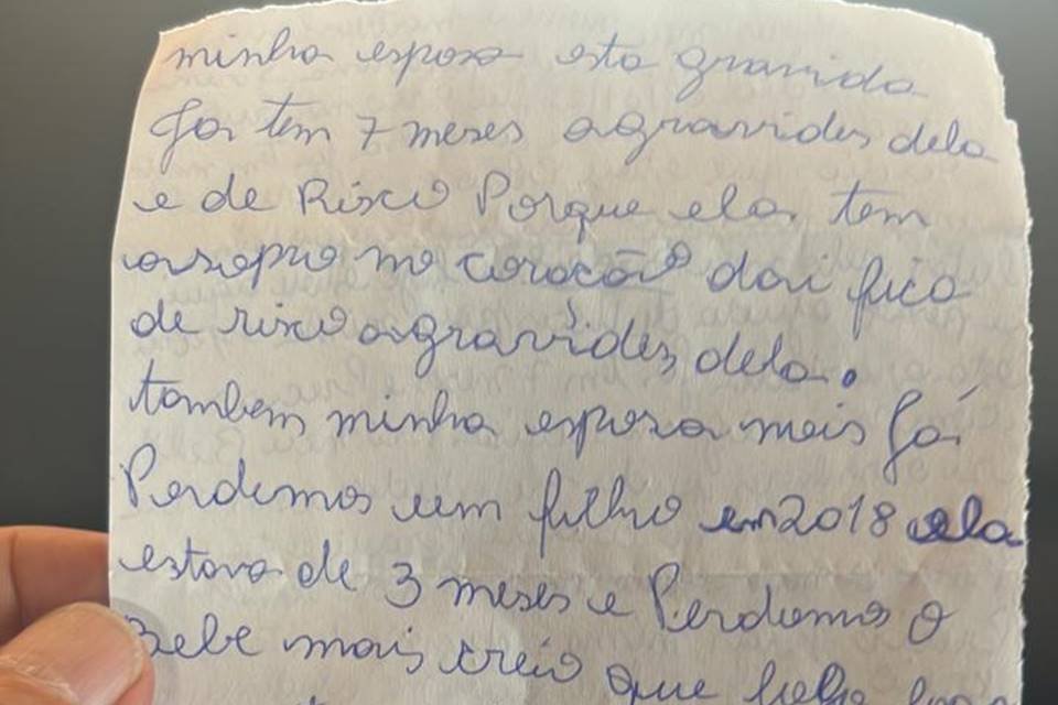 Carta de preso - Metrópoles