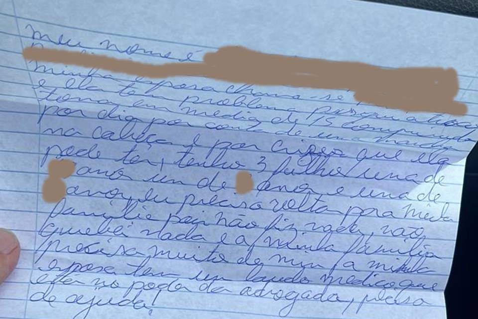 Carta de preso - Metrópoles