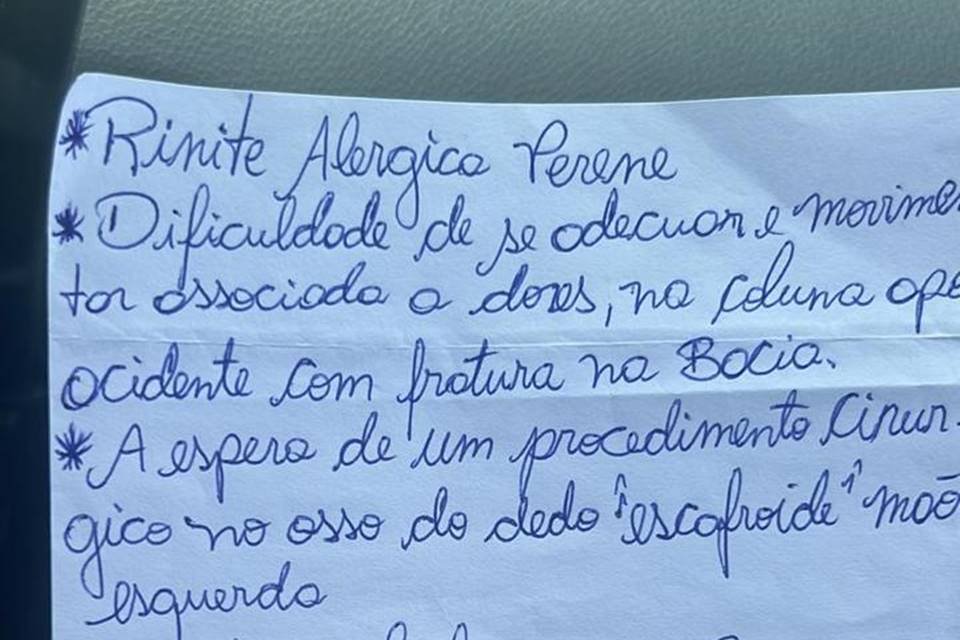 Carta de preso - Metrópoles