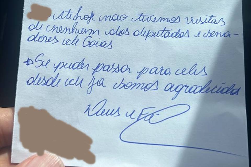 Carta de preso - Metrópoles