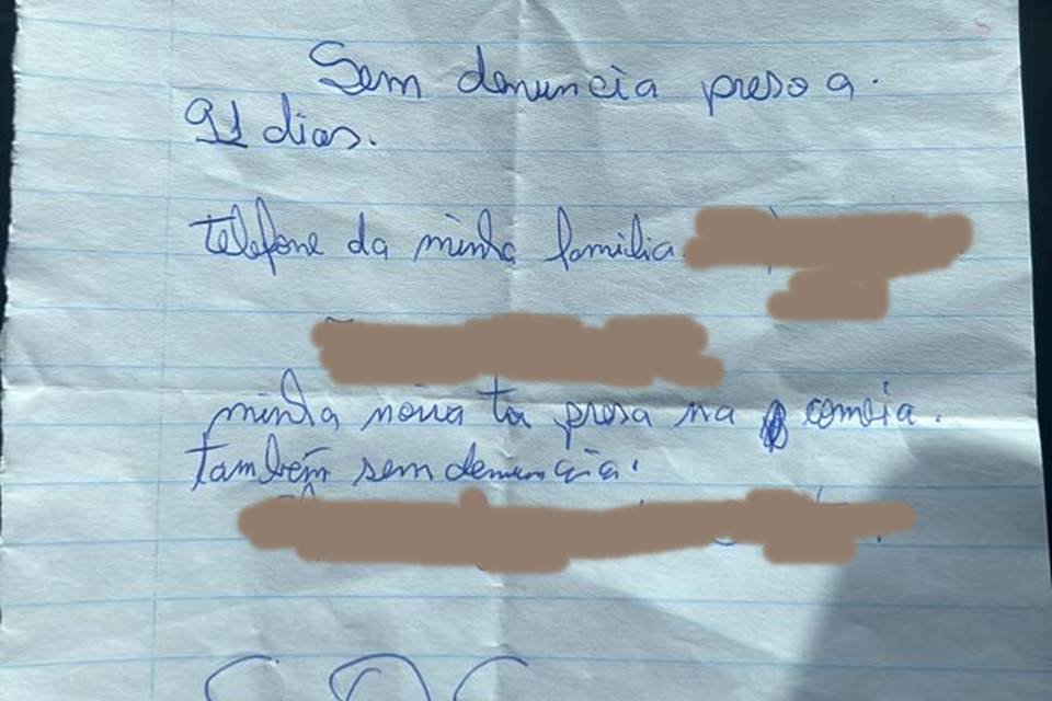 Carta de preso - Metrópoles