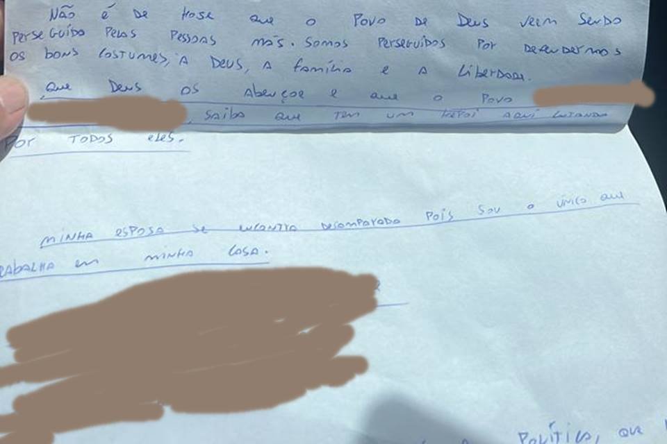 Carta de preso - Metrópoles