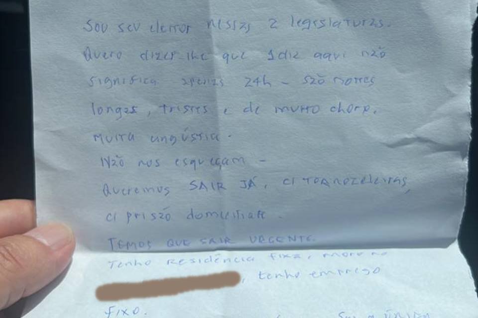 Carta de preso - Metrópoles