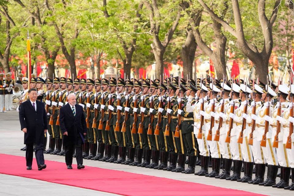 Foto colorida de Lula na China