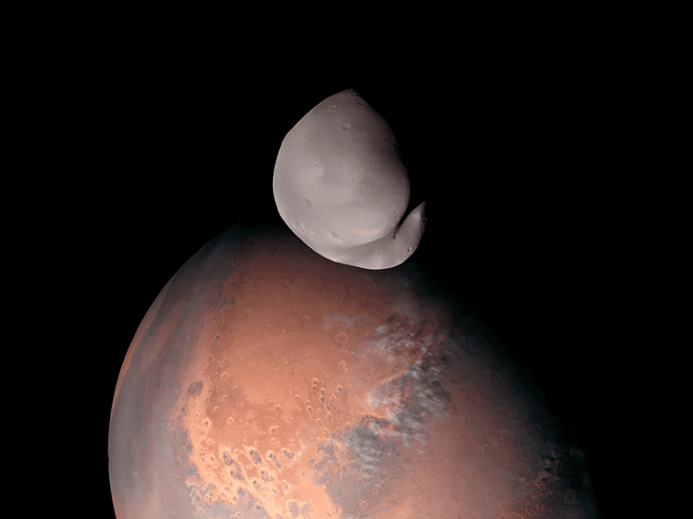 Sonda espacial revela imagem em alta resolução da lua de Marte