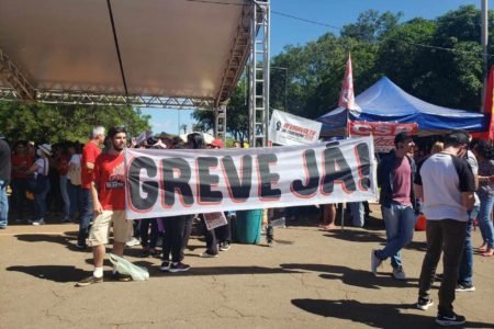 Cartaz greve já Assembleia Sinpro-DF