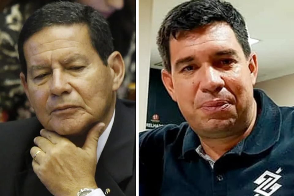 O ex-vice-presidente e senador Hamilton Mourão e seu filho, Antonio Hamilton Mourão, gerente-executivo do Banco do Brasil