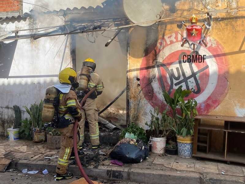Incêndio em residência no DF
