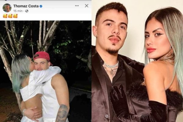 Após ser denunciado, Thomaz Costa posta foto romântica com Tati Zaqui