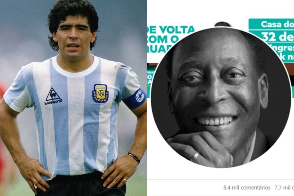 Hacker invade conta de Maradona e coloca foto de Pelé no perfil