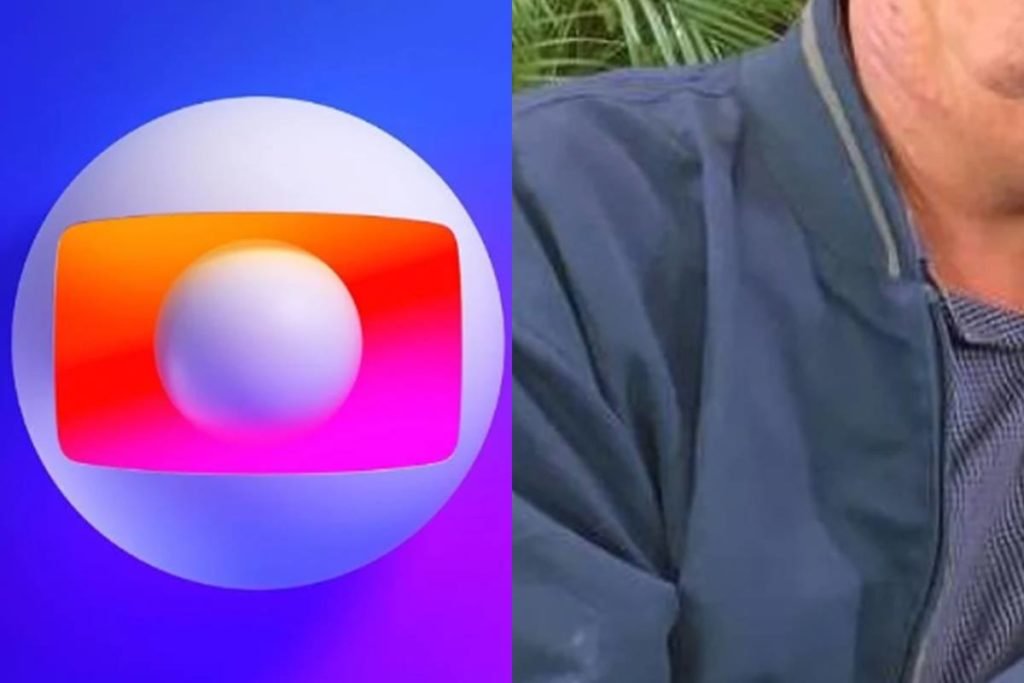 Montagem colorida da logo da TV Globo e de um homem - Metrópoles