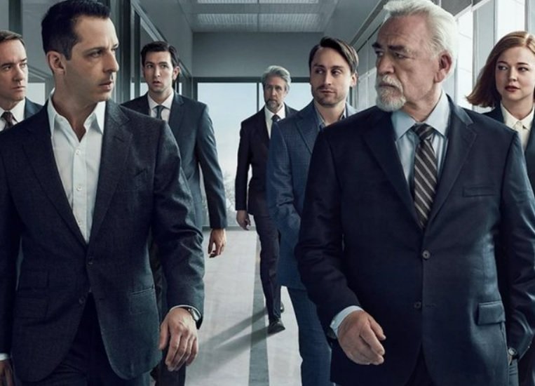 Imagem colorida da série "Succession"