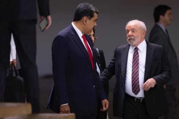 Presidente da Venezuela, Nicola?s Maduro conversando com presidente Lula, no pala?cio do Itamaraty - Metrópoles