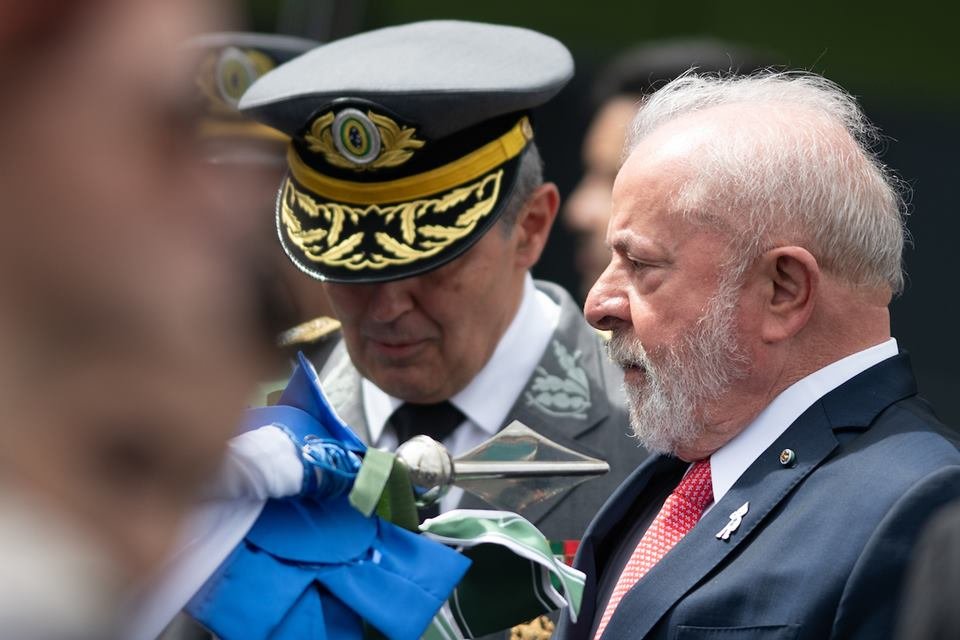 Lula em evento militar