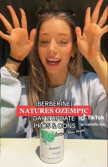 Tik Toker Isabelle Lux foi uma das primeiras a chamar a berberina de Ozempic natural - Metrópoles