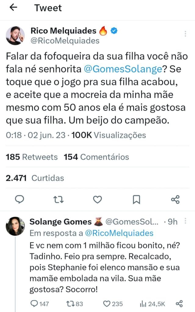 Solange Gomes e Rico Melquíades