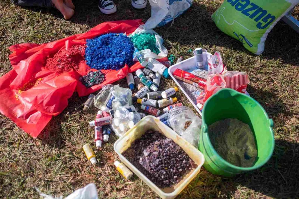 Materiais para montagem de tapetes de Corpus Christi