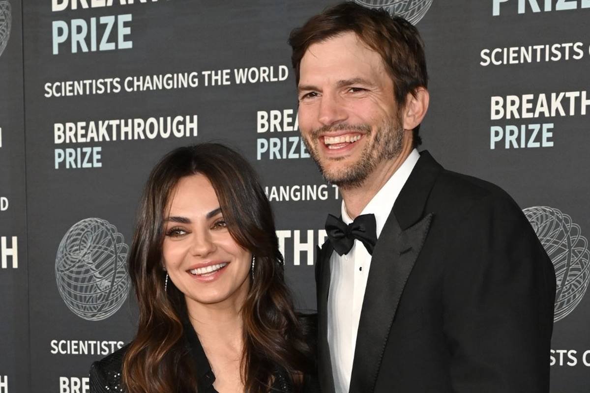 Foto colorida de Ashton Kutcher e Mila Kunis -Metrópoles