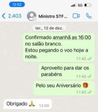 Print no celular do senador Marcos do Val Moraes