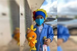 Lais Alves de Andrade, de 3 anos, foi diagnosticada em julho de 2022 com neuroblastoma,