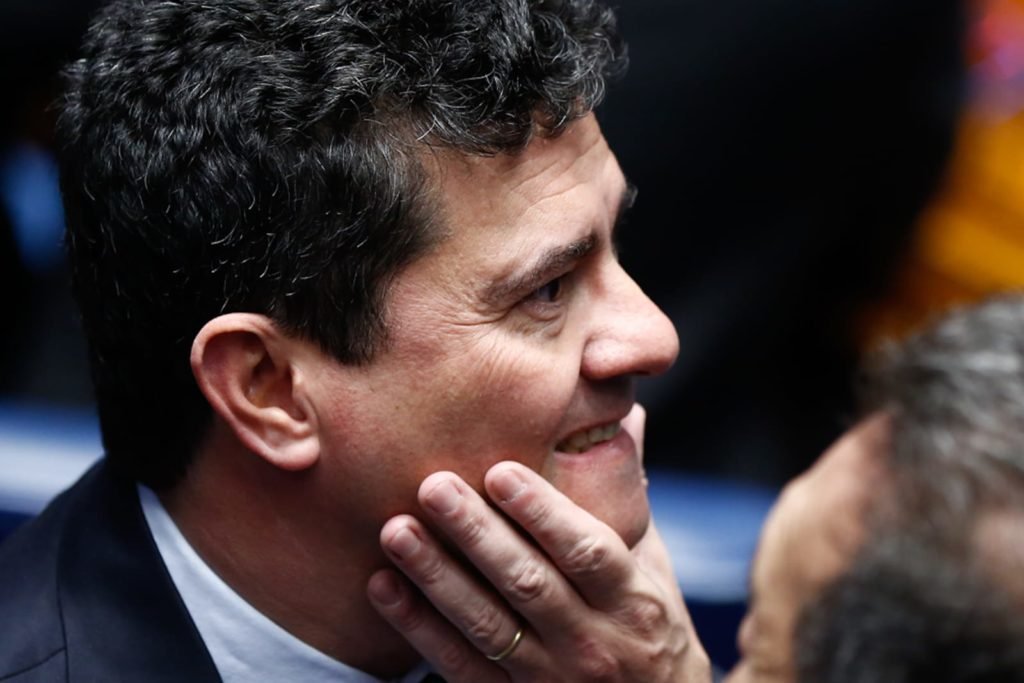 Senador Sérgio Moro (União-PR) durante aprova indicação do advogado Cristiano Zanin ao STF