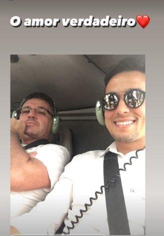 Foto colorida de Gugu Liberato e Thiago Salvático - Metrópoles