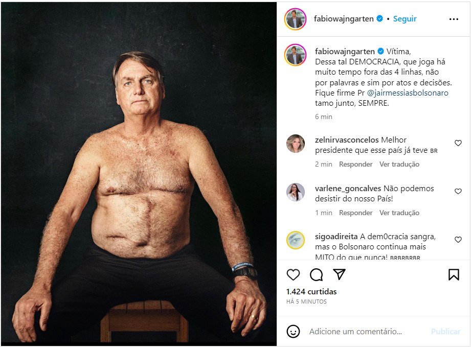 Wajngarten Posta Foto De Bolsonaro Sem Camisa V Tima Da Tal Democracia Metr Poles