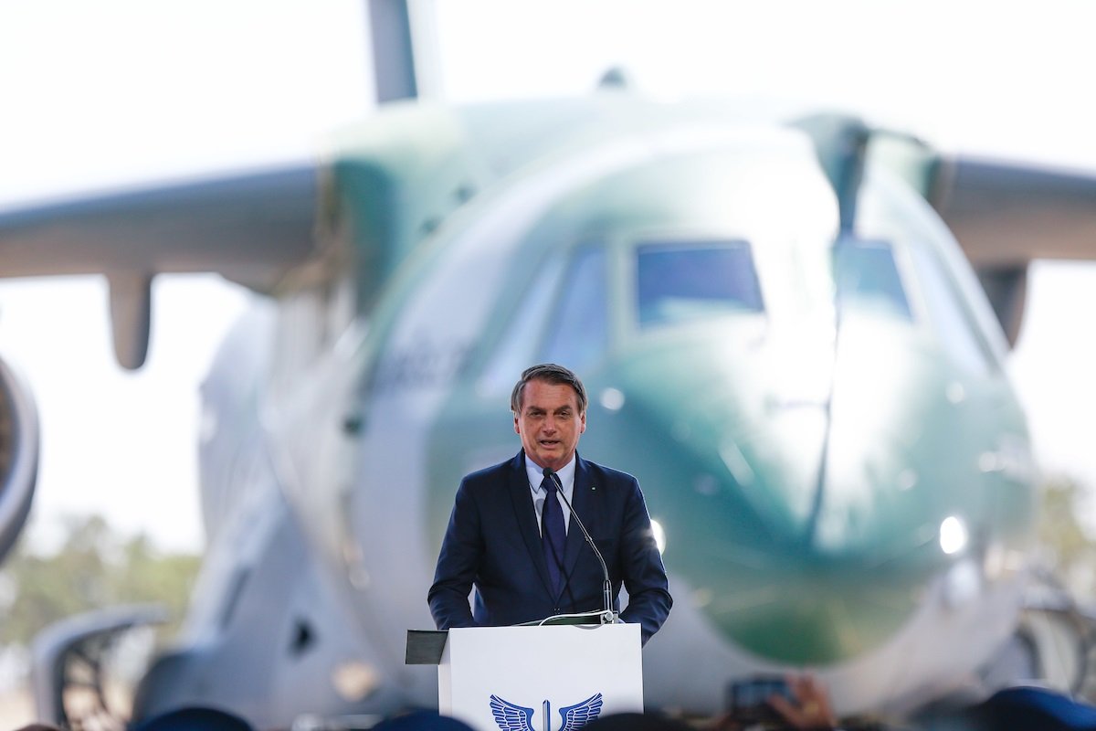 Anápolis (GO), 04/09/19. Presidênte Jair Mesias Bolsonaro. Cerimônia de recebimento da Aeronave KC-390 pela Força Aérea Brasileira. Foto: