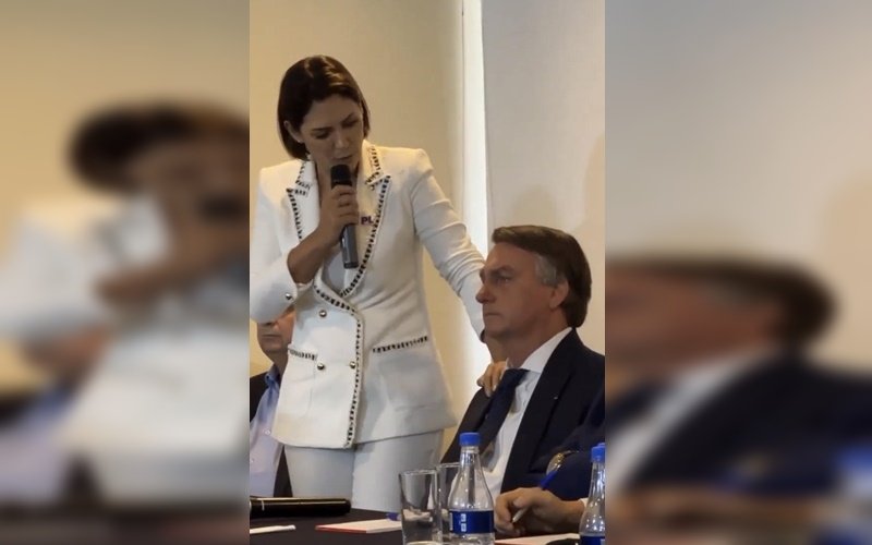 Bolsonaro e Michelle passam tarde em rancho com deputados do PL