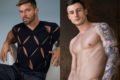 montagem com foto de ricky martin e max barz - metrópoles