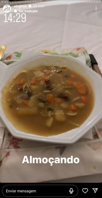 Sopa do almoço de Virginia Fonseca - Metrópoles