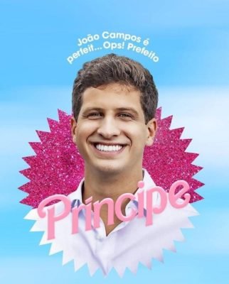 Fotografía en color de João Campos en el eslogan de la película Barbie - Metrópoles