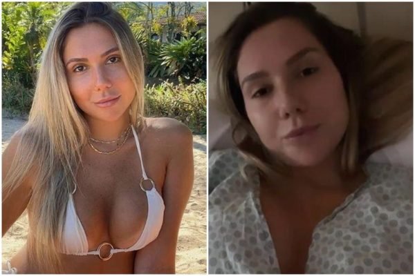 Montagem com duas fotos de Carol Portaluppi - Metr&oacute;poles