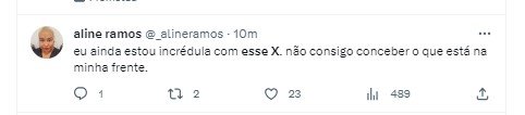 Usu&aacute;ria do Twitter criticando mudan&ccedil;a do logotipo do passarinho por um X