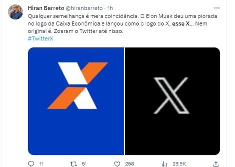 X de Elon Musk no Twitter e a logo da Caixa Econ&ocirc;mica Federal