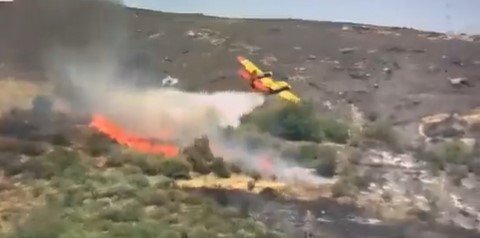 Vídeo: avião cai e explode durante combate a incêndios na Grécia; veja