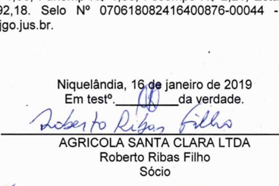 Print de assinatura em documento